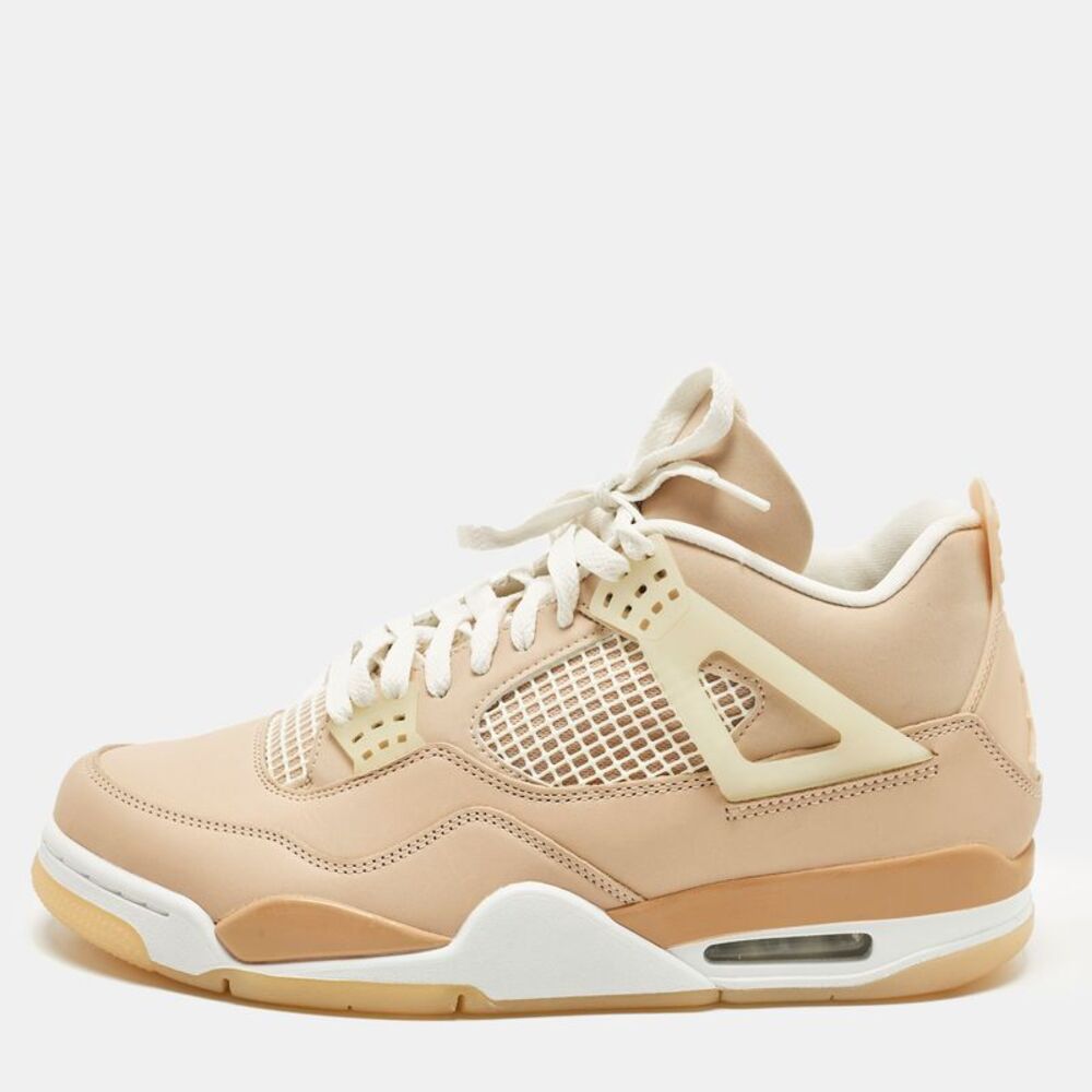 Air Jordans Jordan 4 Retro Shimmer Size 44.5 Beige Durabuck Leather High Top